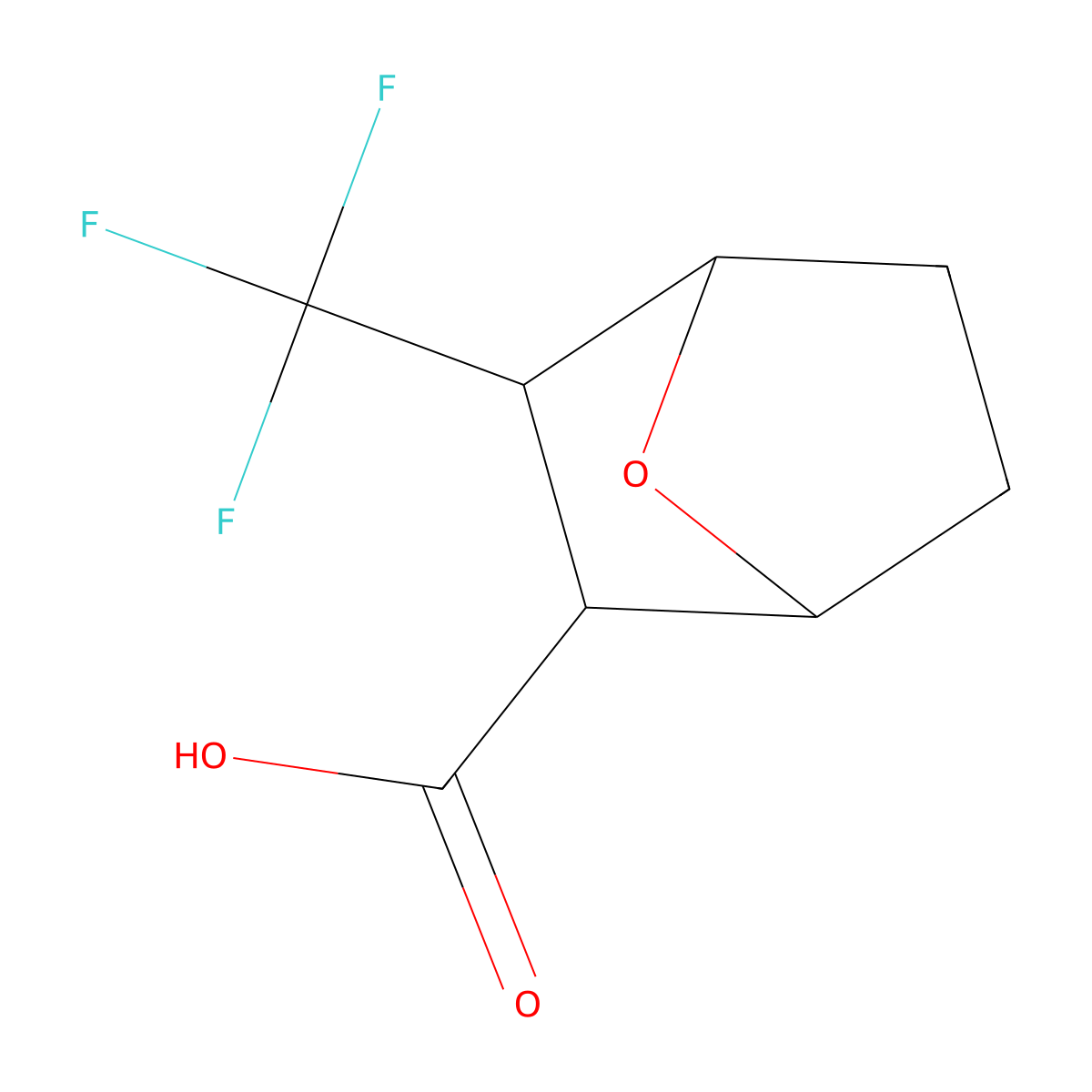 3-(Trifluoromethyl)-7-oxabicyclo[2.2.1]heptane-2-carboxylic acid molecular structure, CAS 1797367-92-0