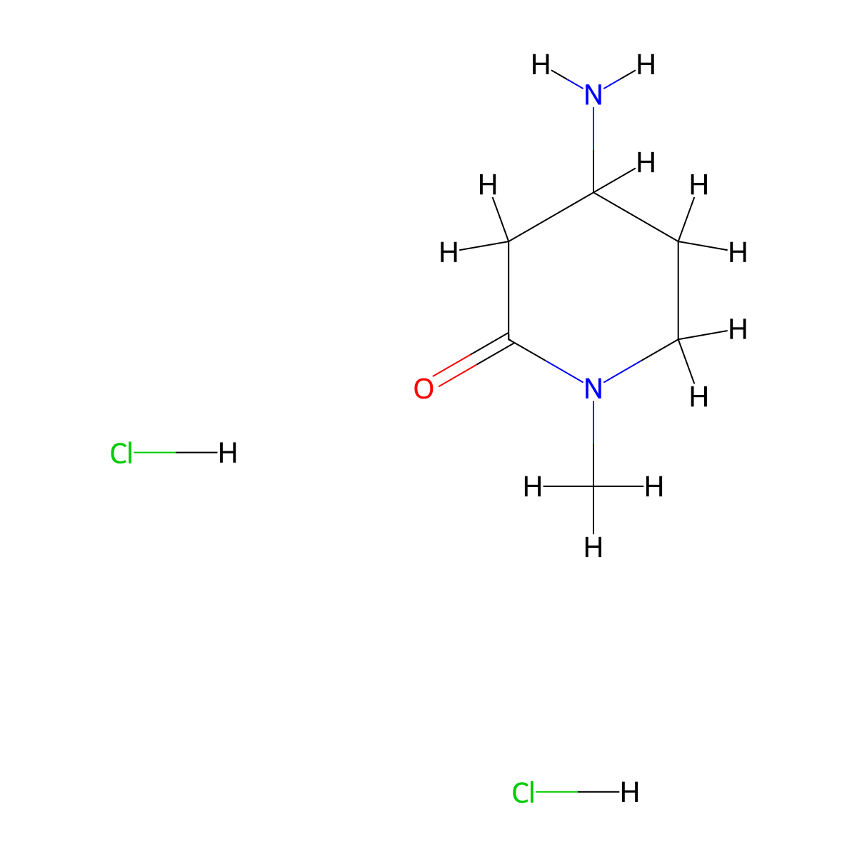 4-Amino-1-methylpiperidin-2-one dihydrochloride molecular structure, CAS 1797374-82-3