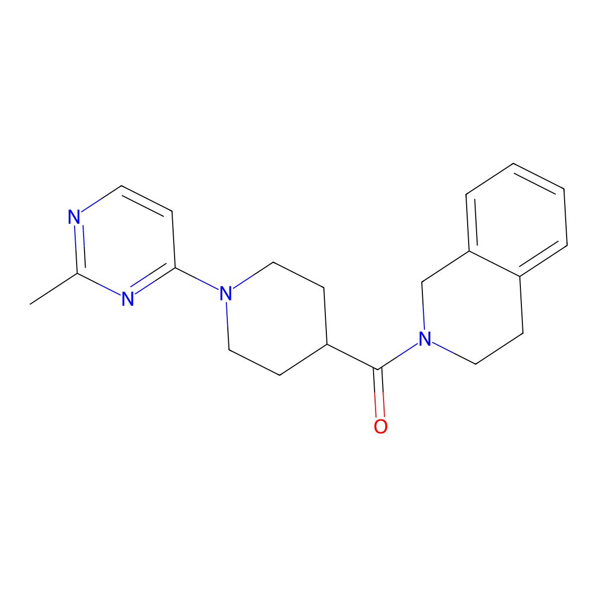 2-[1-(2-Methylpyrimidin-4-yl)piperidine-4-carbonyl]-1,2,3,4-tetrahydroisoquinoline molecular structure, CAS 1797376-69-2