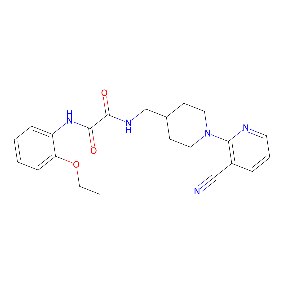 N1-((1-(3-cyanopyridin-2-yl)piperidin-4-yl)methyl)-N2-(2-ethoxyphenyl)oxalamide molecular structure, CAS 1797400-68-0