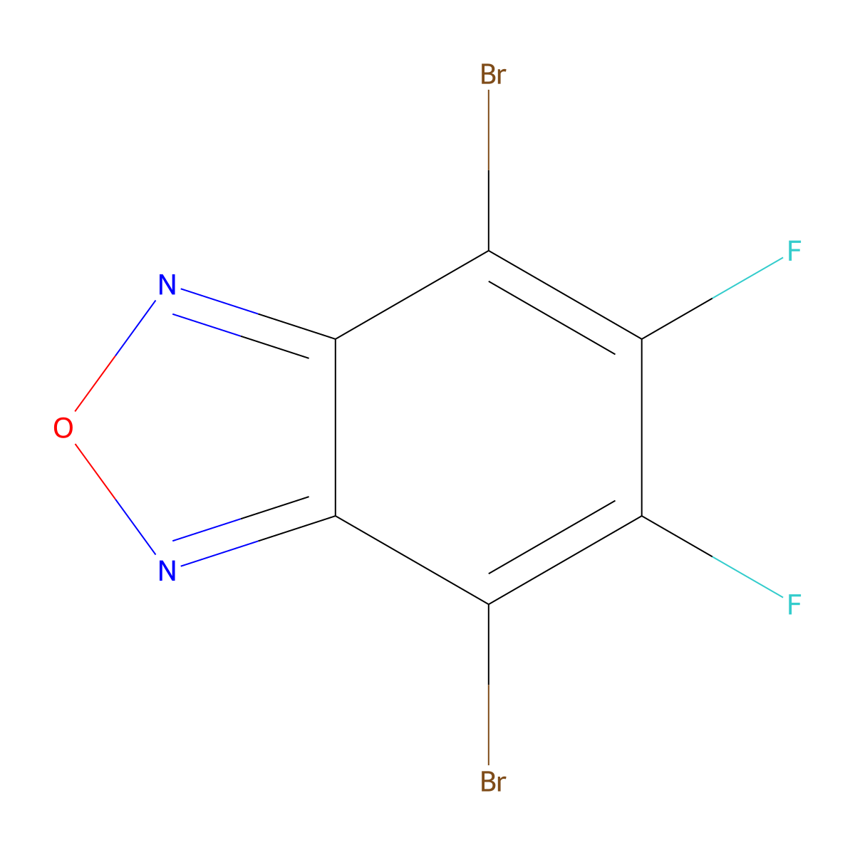 4,7-Dibromo-5,6-difluorobenzo[c][1,2,5]oxadiazole molecular structure, CAS 1797404-58-0