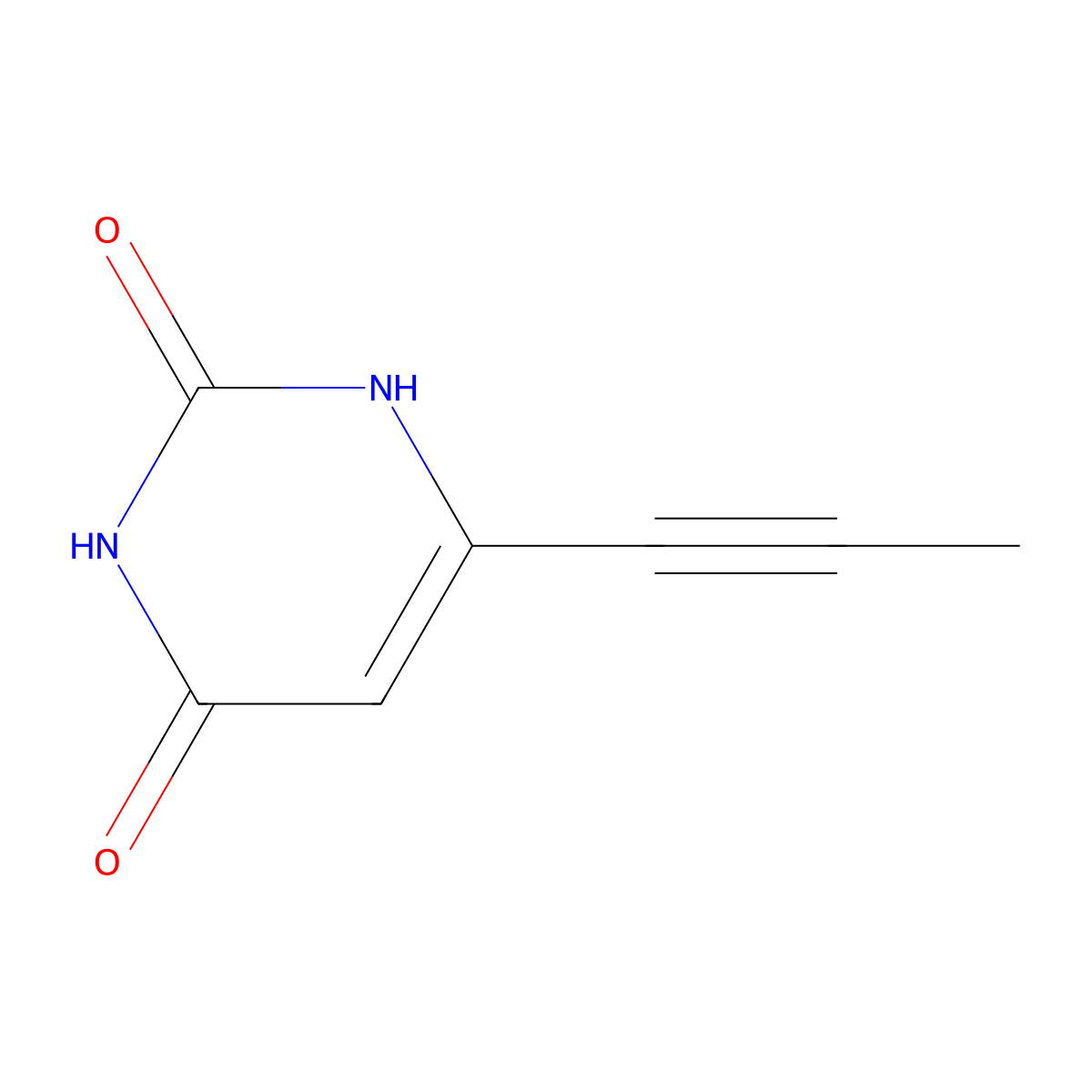 6-(Prop-1-yn-1-yl)pyrimidine-2,4(1H,3H)-dione molecular structure, CAS 1797408-97-9