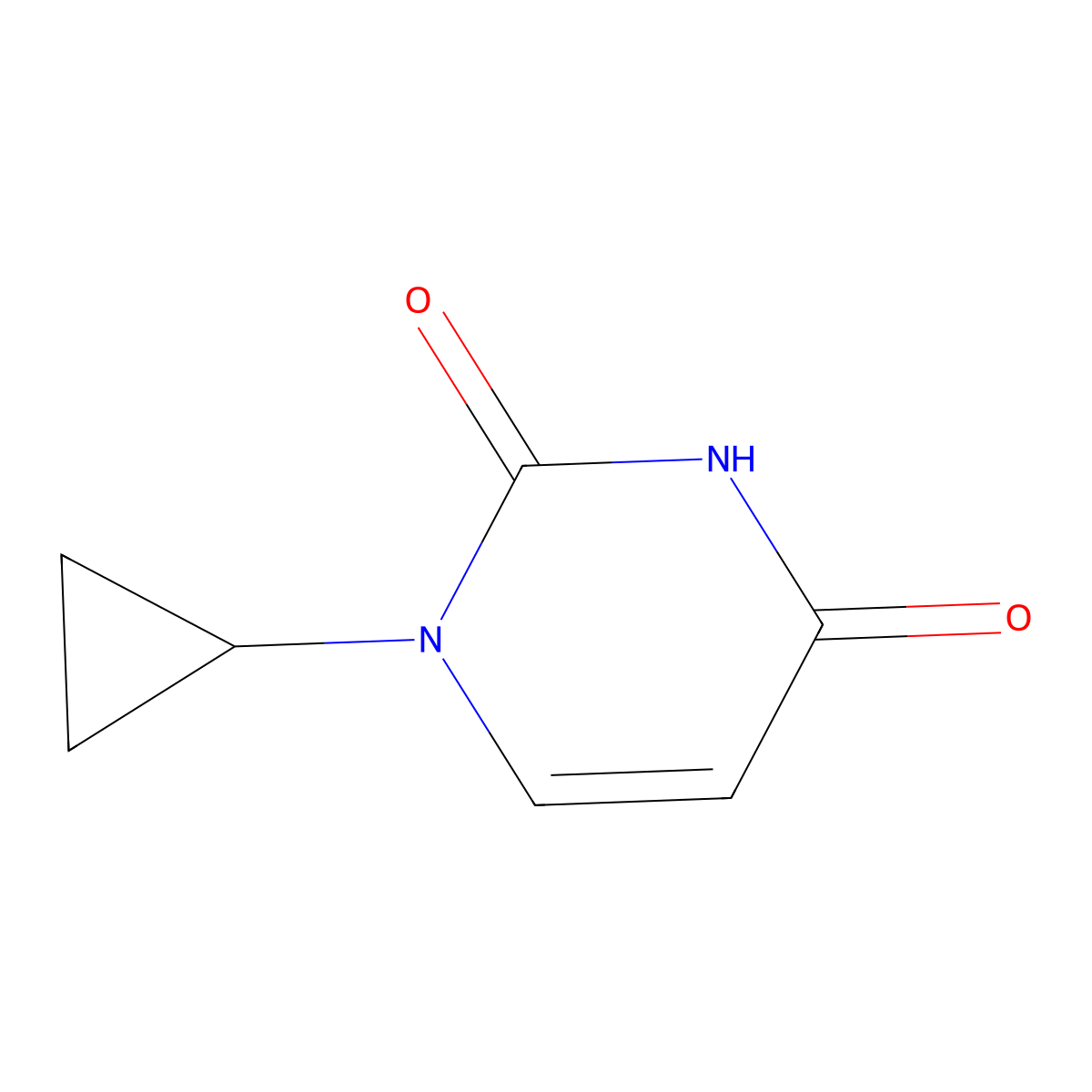 1-Cyclopropyl-1,2,3,4-tetrahydropyrimidine-2,4-dione molecular structure, CAS 1797409-45-0
