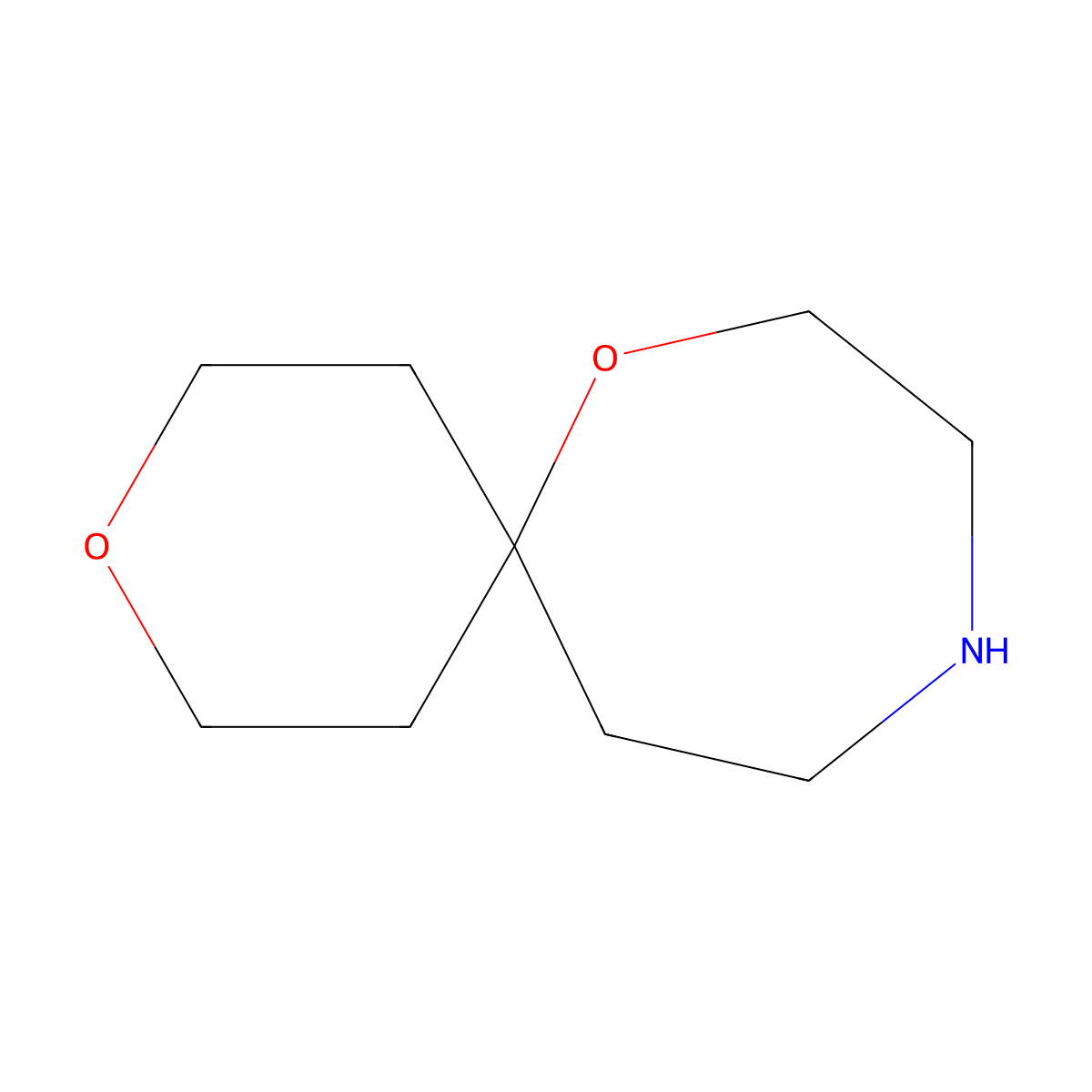 3,7-Dioxa-10-azaspiro[5.6]dodecane molecular structure, CAS 1797417-98-1