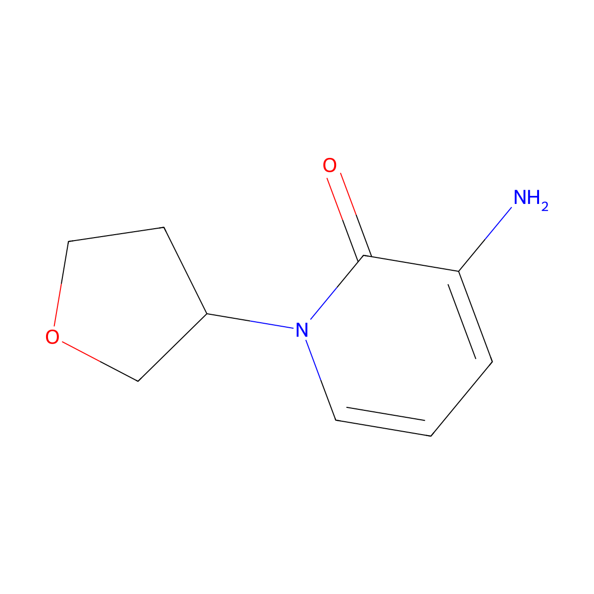 3-Amino-1-(oxolan-3-yl)-1,2-dihydropyridin-2-one molecular structure, CAS 1797436-26-0