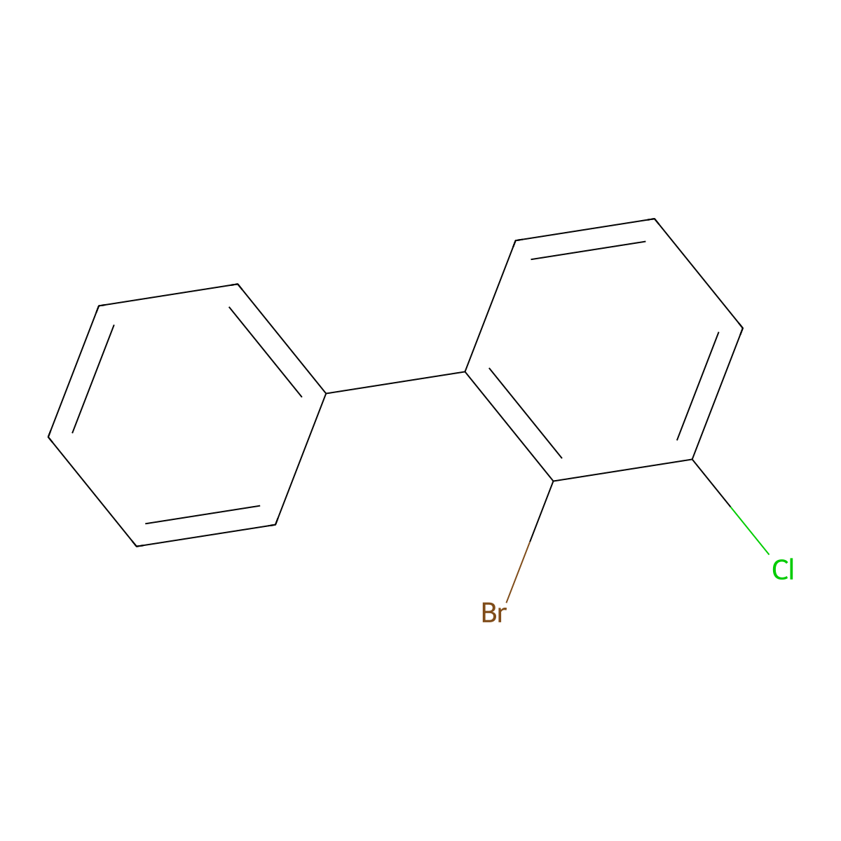2-Bromo-3-chloro-1,1'-biphenyl molecular structure, CAS 1797460-89-9