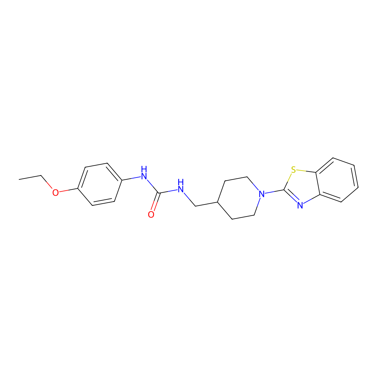 1-((1-(Benzo[d]thiazol-2-yl)piperidin-4-yl)methyl)-3-(4-ethoxyphenyl)urea molecular structure, CAS 1797534-43-0