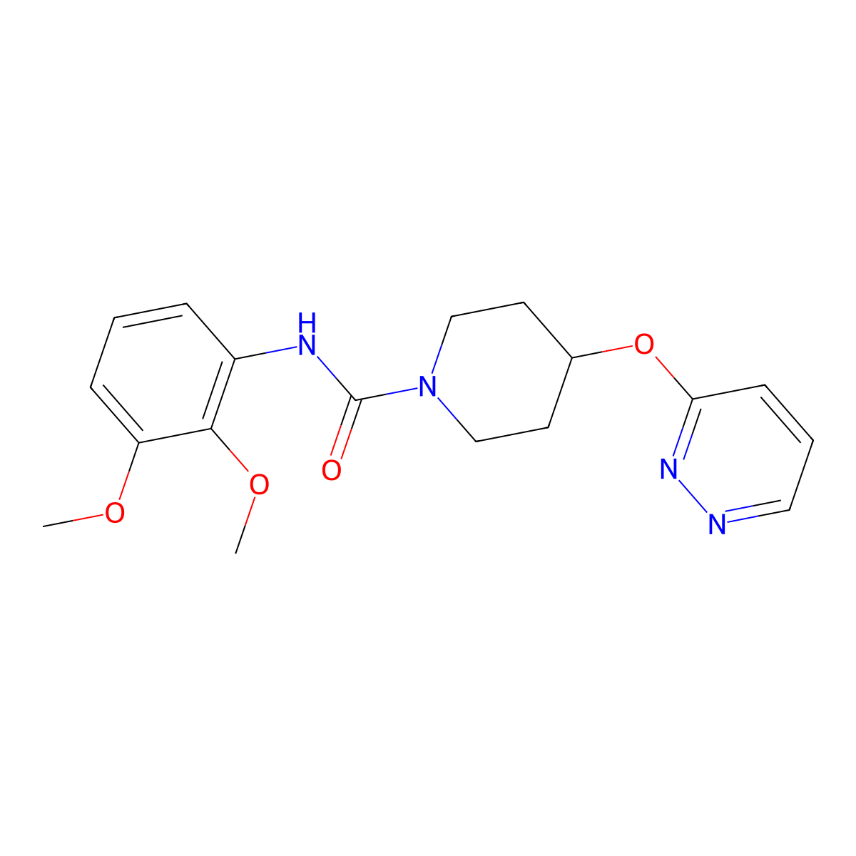 N-(2,3-dimethoxyphenyl)-4-(pyridazin-3-yloxy)piperidine-1-carboxamide molecular structure, CAS 1797536-26-5