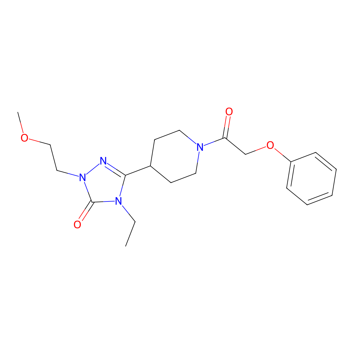 4-ethyl-1-(2-methoxyethyl)-3-(1-(2-phenoxyacetyl)piperidin-4-yl)-1H-1,2,4-triazol-5(4H)-one molecular structure, CAS 1797537-07-5