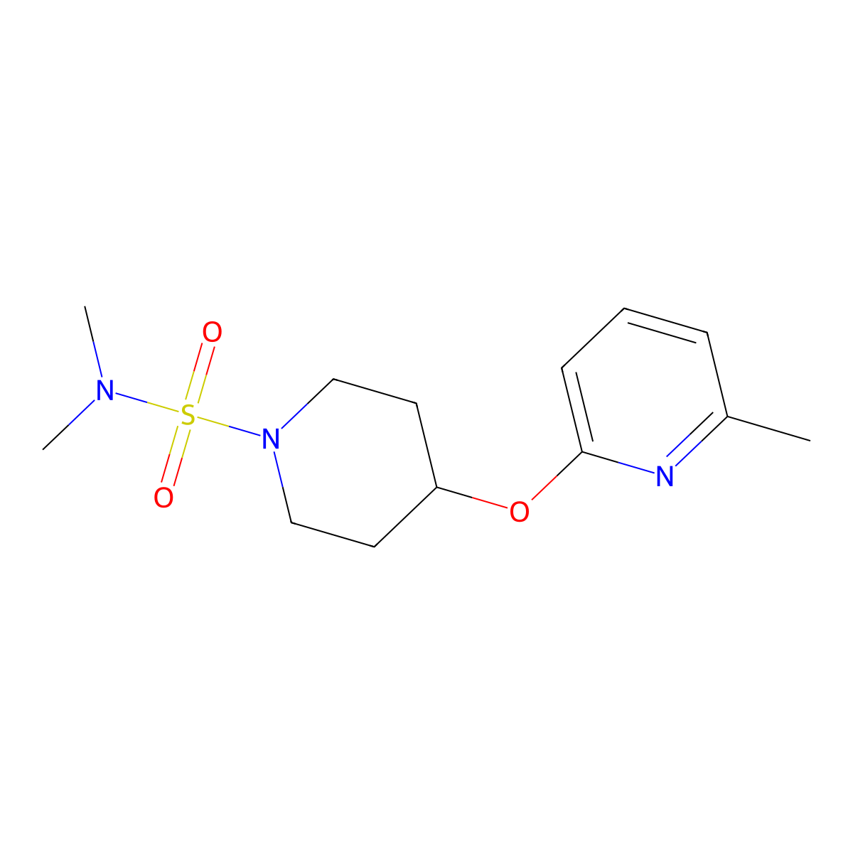 N,N-Dimethyl-4-[(6-methylpyridin-2-YL)oxy]piperidine-1-sulfonamide molecular structure, CAS 1797537-47-3
