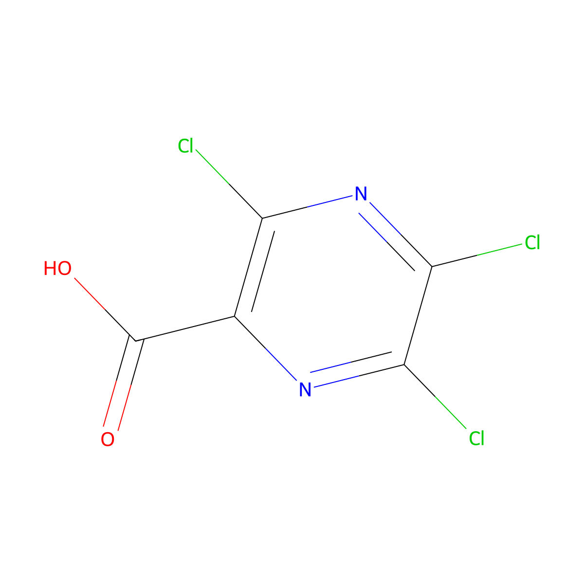 Trichloropyrazine-2-carboxylic acid molecular structure, CAS 179754-49-5