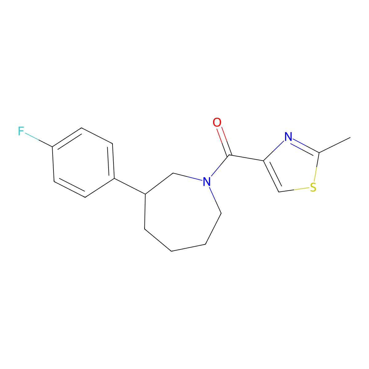 (3-(4-Fluorophenyl)azepan-1-yl)(2-methylthiazol-4-yl)methanone molecular structure, CAS 1797545-62-0