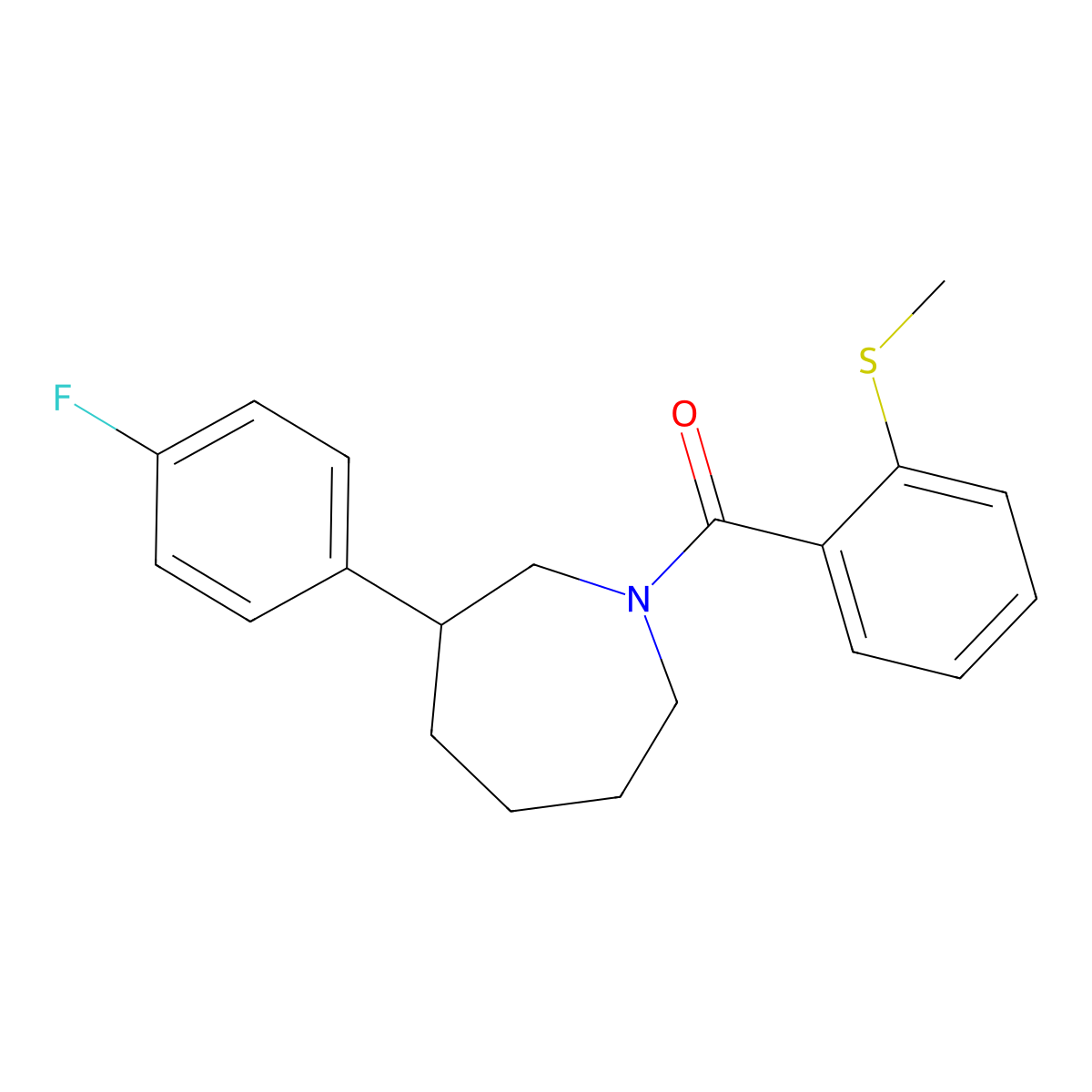 (3-(4-Fluorophenyl)azepan-1-yl)(2-(methylthio)phenyl)methanone molecular structure, CAS 1797545-94-8