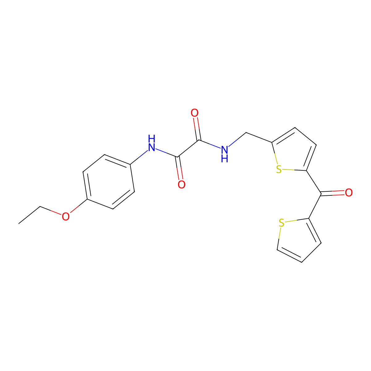 N1-(4-ethoxyphenyl)-N2-((5-(thiophene-2-carbonyl)thiophen-2-yl)methyl)oxalamide molecular structure, CAS 1797546-73-6