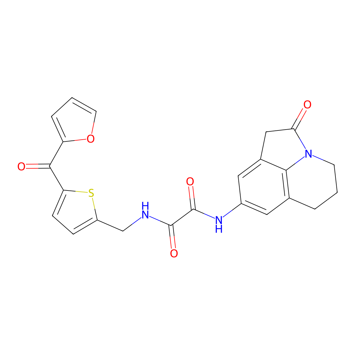 N'-{[5-(furan-2-carbonyl)thiophen-2-yl]methyl}-N-{2-oxo-1-azatricyclo[6.3.1.0^{4,12}]dodeca-4,6,8(12)-trien-6-yl}ethanediamide molecular structure, CAS 1797547-37-5