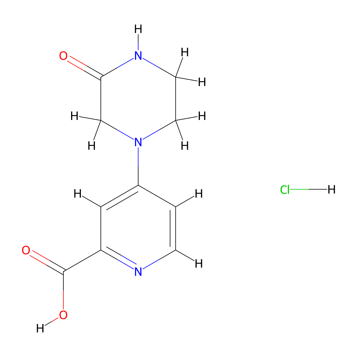 4-(3-Oxopiperazin-1-yl)pyridine-2-carboxylic acid hydrochloride molecular structure, CAS 1797548-50-5