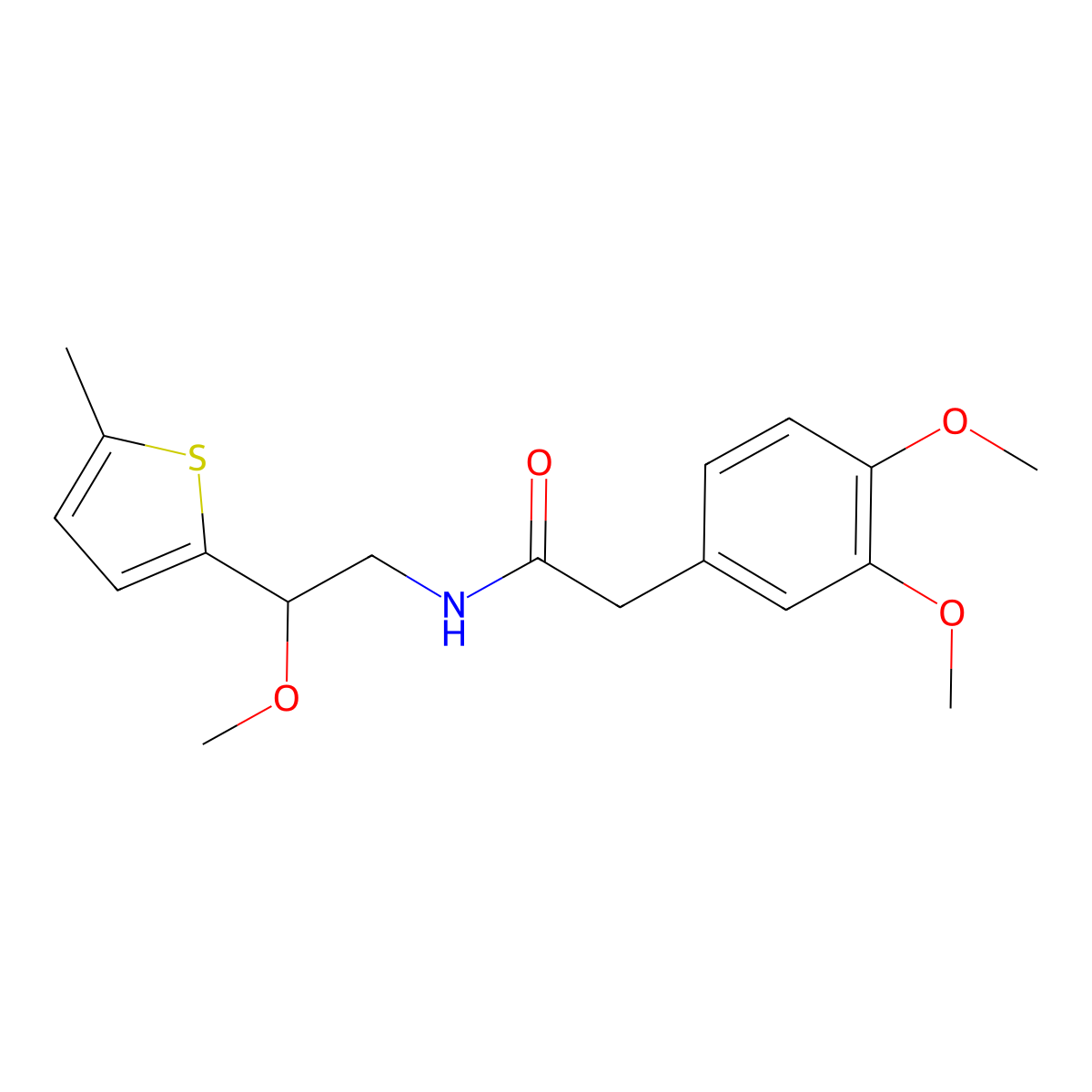 2-(3,4-Dimethoxyphenyl)-N-[2-methoxy-2-(5-methylthiophen-2-YL)ethyl]acetamide molecular structure, CAS 1797553-94-6