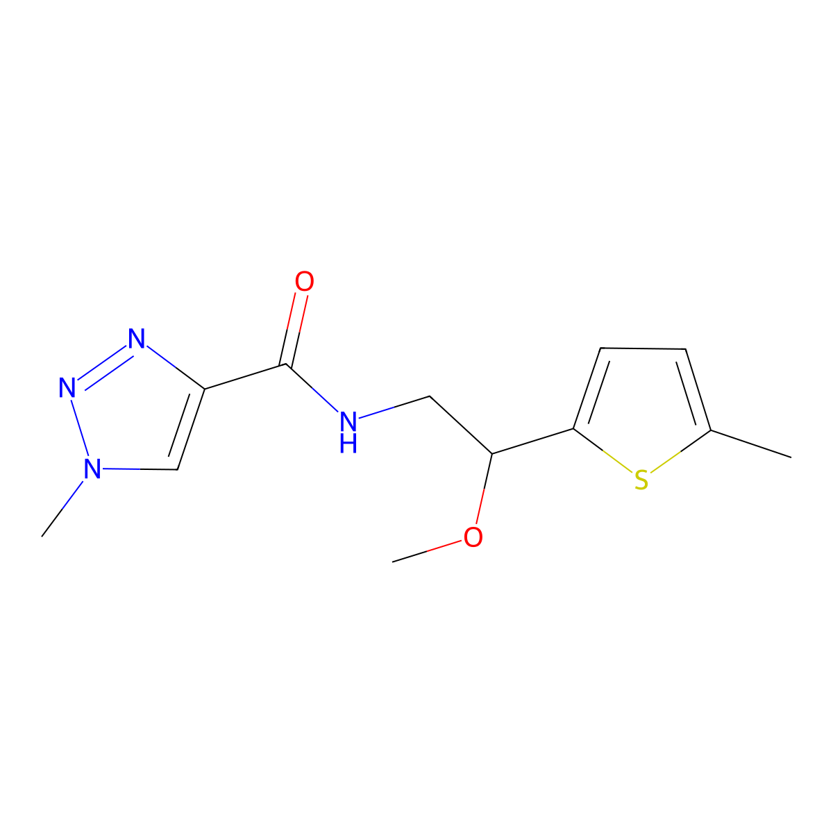 N-[2-methoxy-2-(5-methylthiophen-2-yl)ethyl]-1-methyl-1H-1,2,3-triazole-4-carboxamide molecular structure, CAS 1797554-15-4