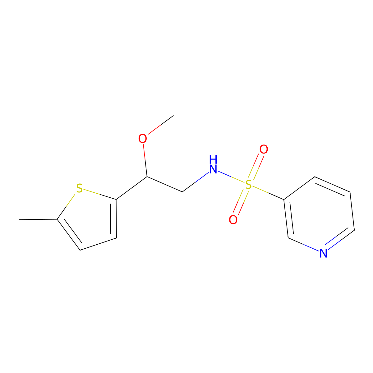 N-[2-Methoxy-2-(5-methylthiophen-2-YL)ethyl]pyridine-3-sulfonamide molecular structure, CAS 1797554-21-2