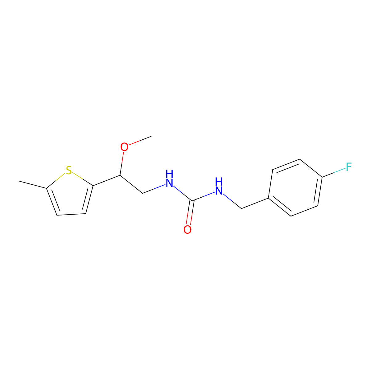1-(4-Fluorobenzyl)-3-(2-methoxy-2-(5-methylthiophen-2-yl)ethyl)urea molecular structure, CAS 1797554-47-2