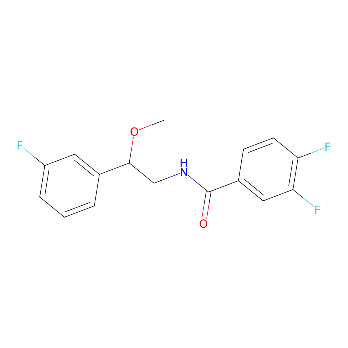 3,4-difluoro-N-[2-(3-fluorophenyl)-2-methoxyethyl]benzamide molecular structure, CAS 1797554-68-7