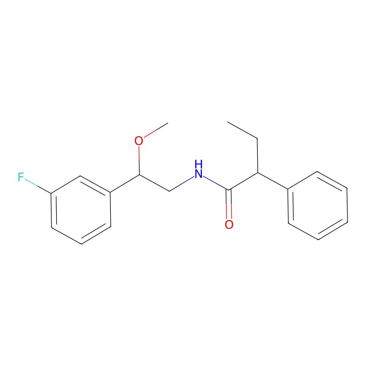 N-[2-(3-fluorophenyl)-2-methoxyethyl]-2-phenylbutanamide molecular structure, CAS 1797554-73-4