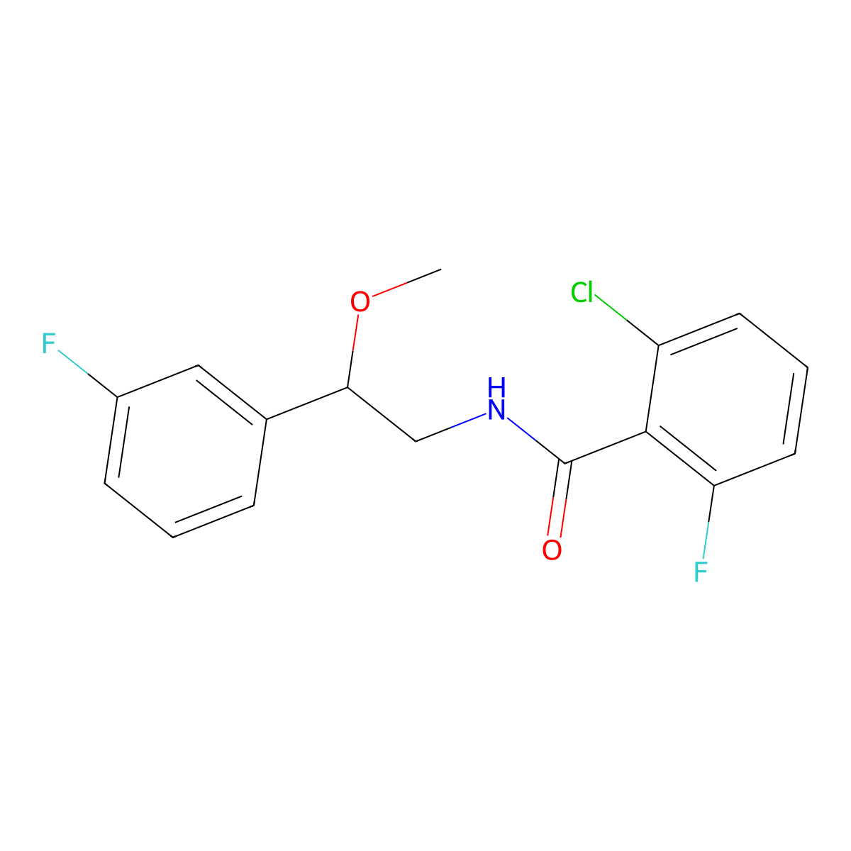 2-Chloro-6-fluoro-N-[2-(3-fluorophenyl)-2-methoxyethyl]benzamide molecular structure, CAS 1797554-81-4