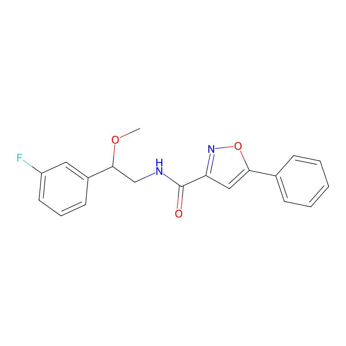 N-(2-(3-fluorophenyl)-2-methoxyethyl)-5-phenylisoxazole-3-carboxamide molecular structure, CAS 1797554-94-9