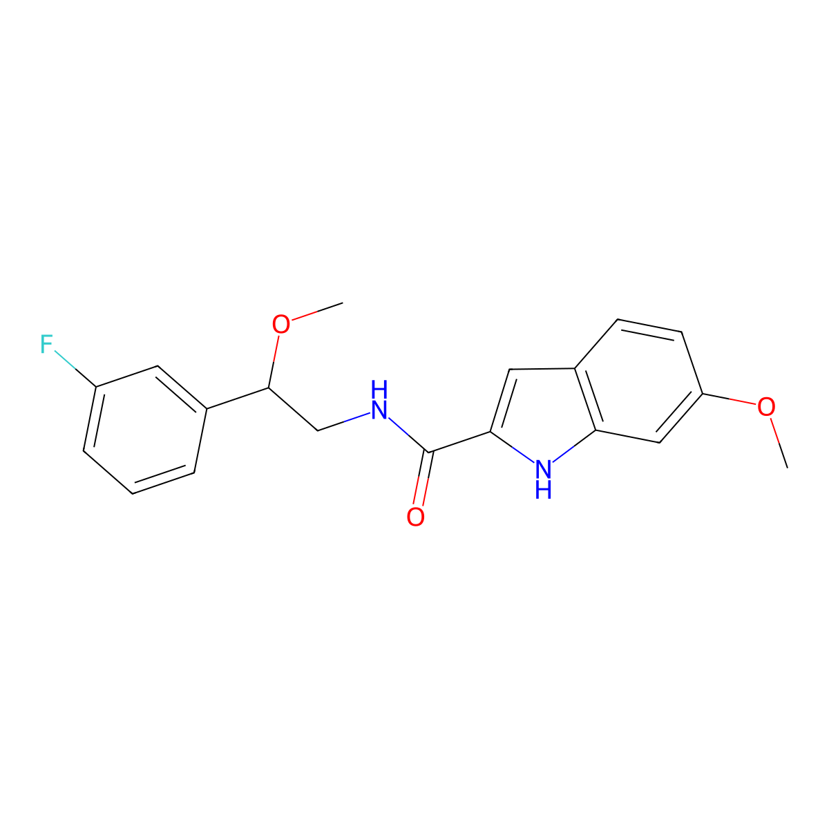 N-[2-(3-fluorophenyl)-2-methoxyethyl]-6-methoxy-1H-indole-2-carboxamide molecular structure, CAS 1797555-10-2