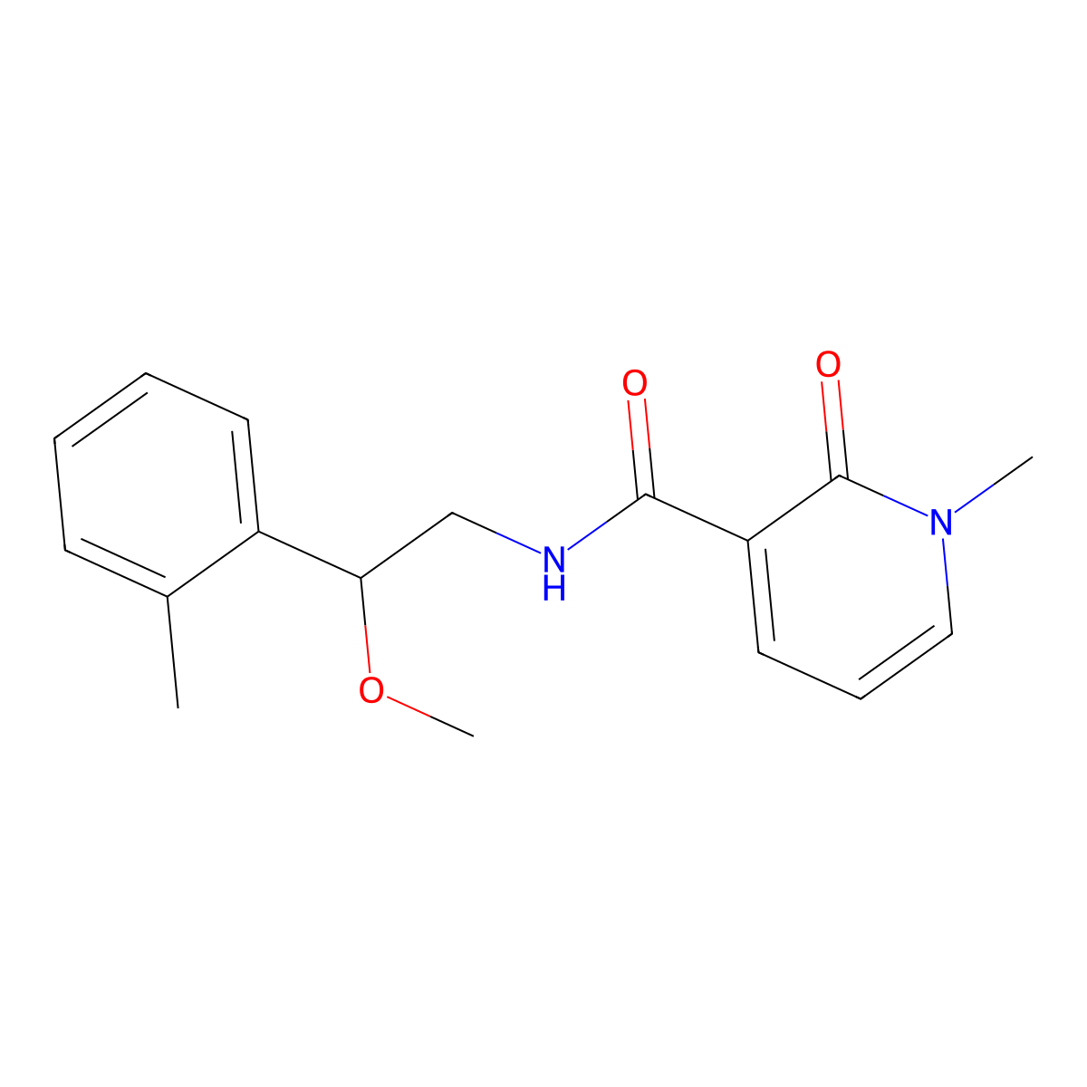N-[2-methoxy-2-(2-methylphenyl)ethyl]-1-methyl-2-oxo-1,2-dihydropyridine-3-carboxamide molecular structure, CAS 1797556-22-9