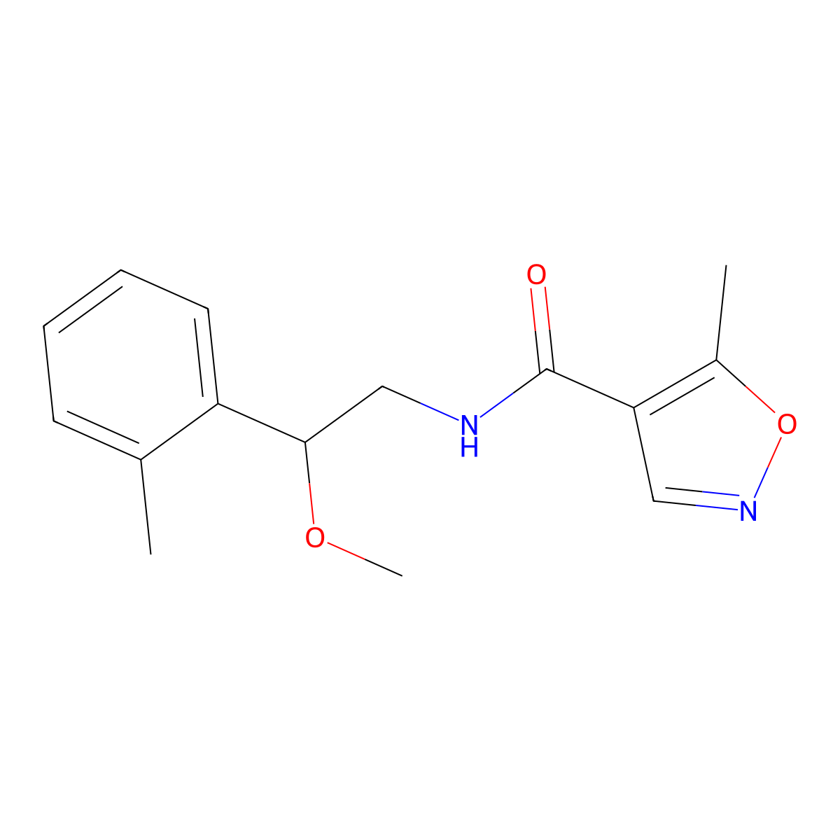 N-(2-methoxy-2-(o-tolyl)ethyl)-5-methylisoxazole-4-carboxamide molecular structure, CAS 1797556-41-2