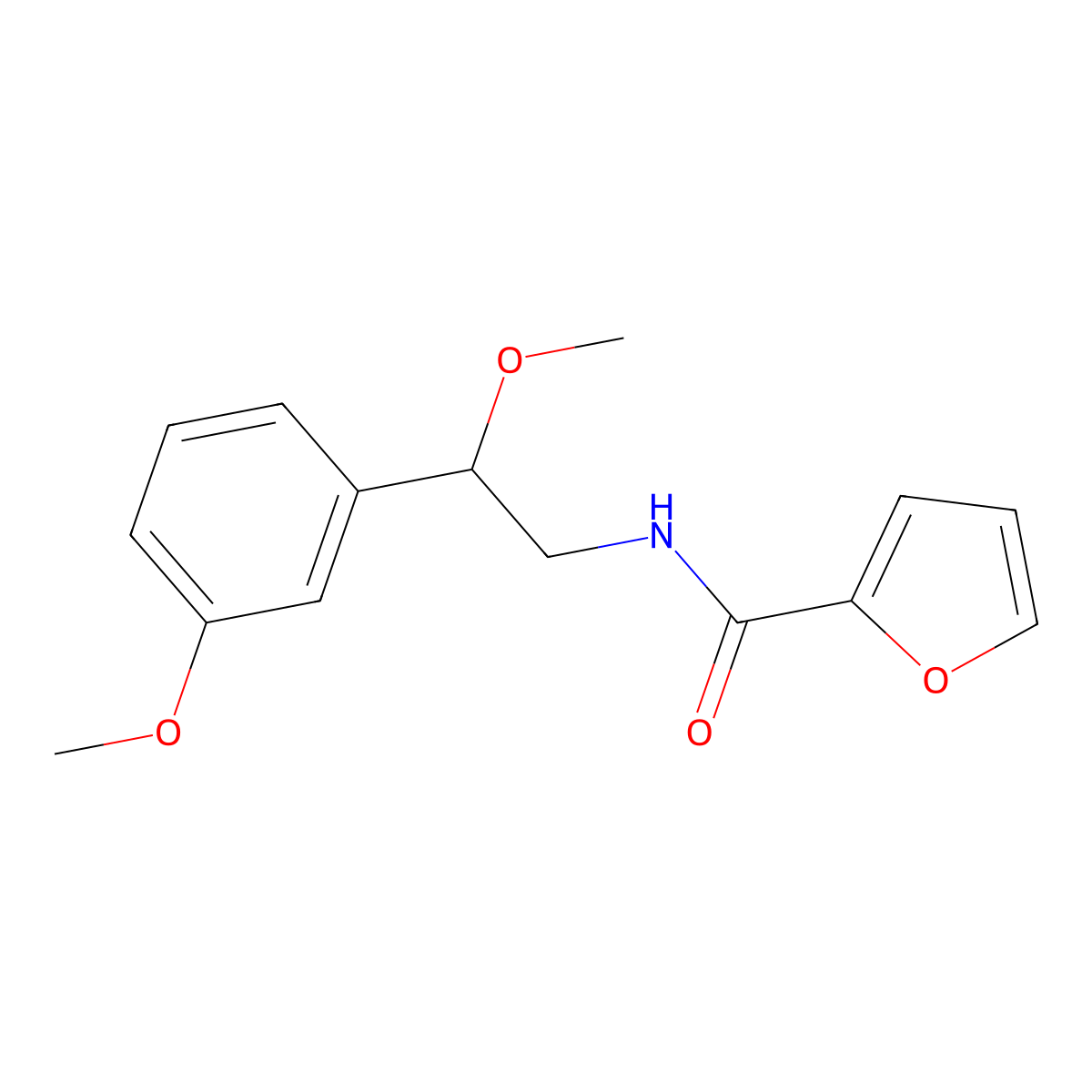 N-[2-methoxy-2-(3-methoxyphenyl)ethyl]furan-2-carboxamide molecular structure, CAS 1797557-50-6