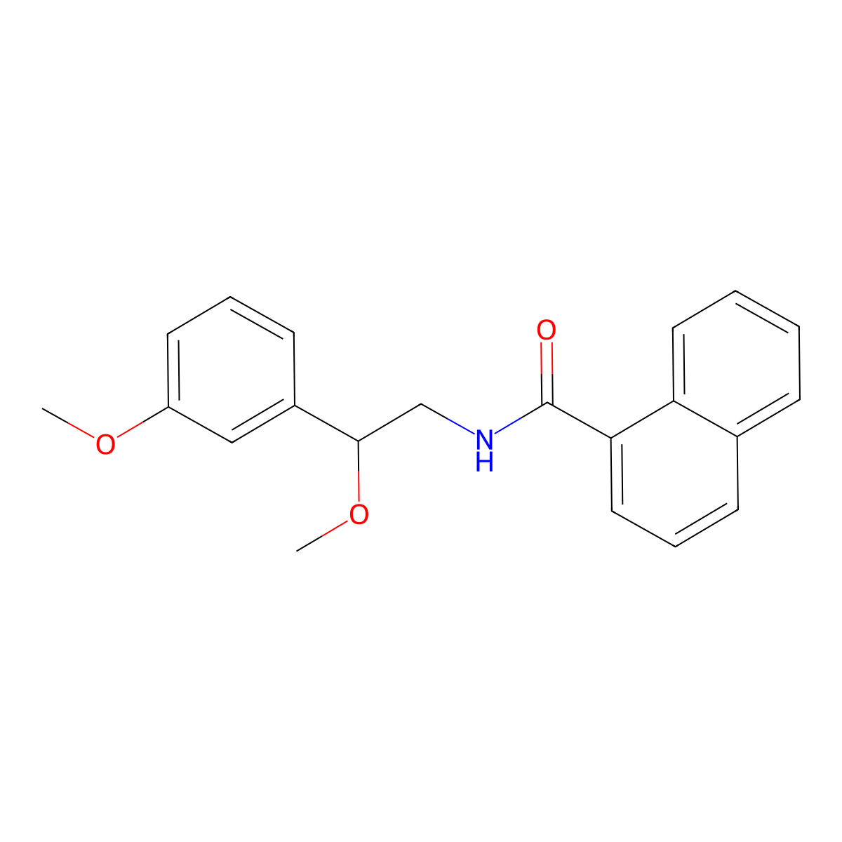 N-(2-methoxy-2-(3-methoxyphenyl)ethyl)-1-naphthamide molecular structure, CAS 1797557-67-5
