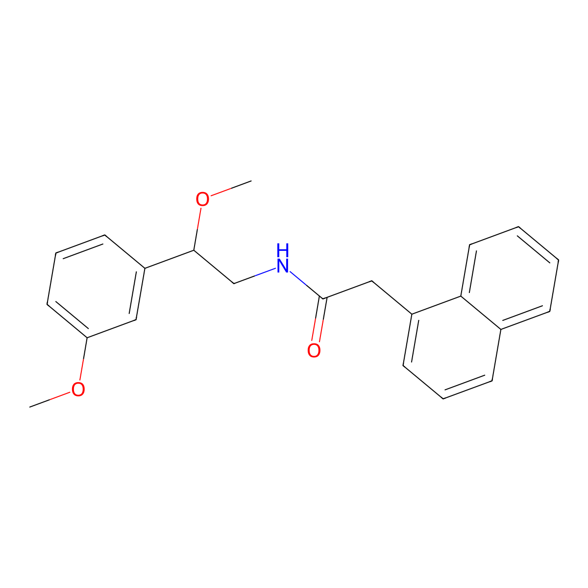 N-(2-methoxy-2-(3-methoxyphenyl)ethyl)-2-(naphthalen-1-yl)acetamide molecular structure, CAS 1797557-83-5