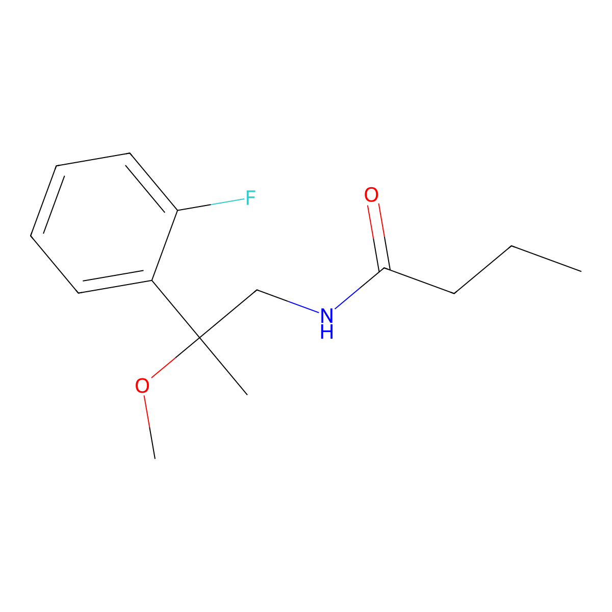 N-(2-(2-fluorophenyl)-2-methoxypropyl)butyramide molecular structure, CAS 1797558-28-1