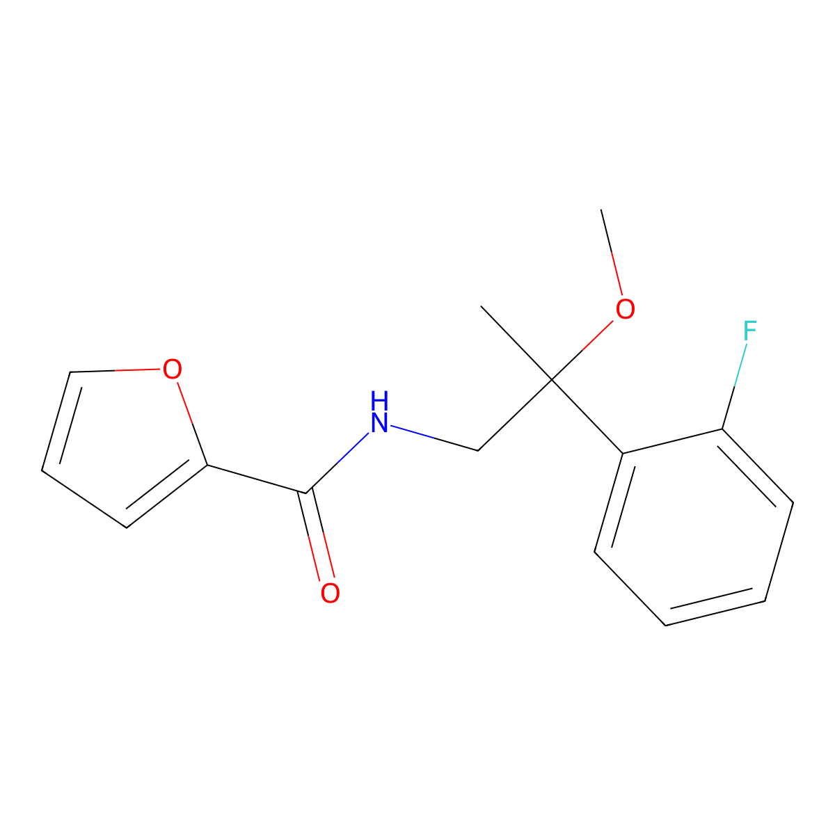 N-[2-(2-Fluorophenyl)-2-methoxypropyl]furan-2-carboxamide molecular structure, CAS 1797558-35-0