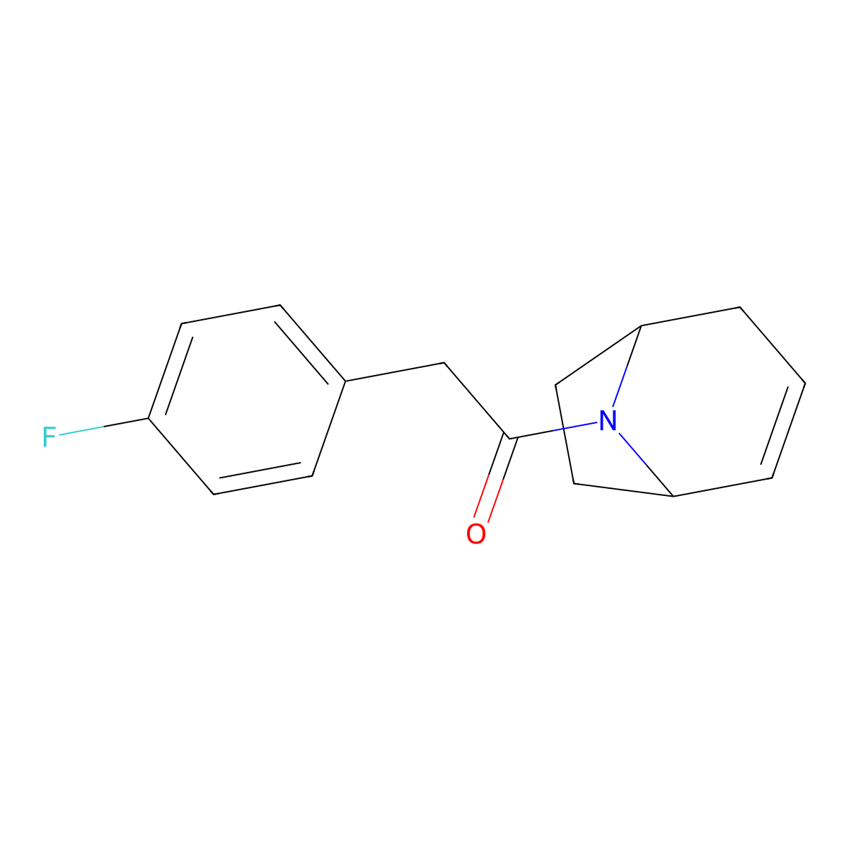 1-((1R,5S)-8-azabicyclo[3.2.1]oct-2-en-8-yl)-2-(4-fluorophenyl)ethanone molecular structure, CAS 1797558-37-2