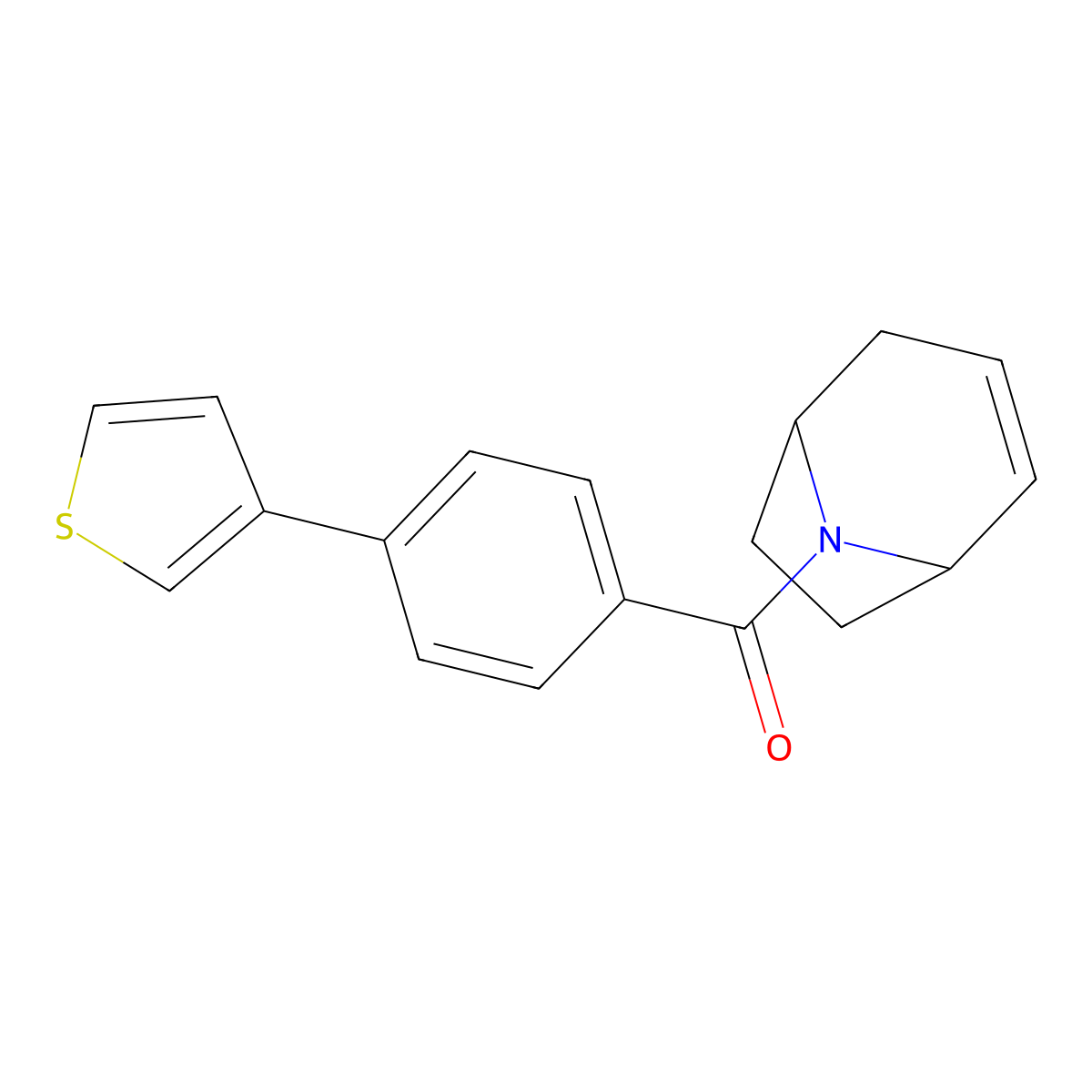 (1R,5S)-8-azabicyclo[3.2.1]oct-2-en-8-yl(4-(thiophen-3-yl)phenyl)methanone molecular structure, CAS 1797558-78-1
