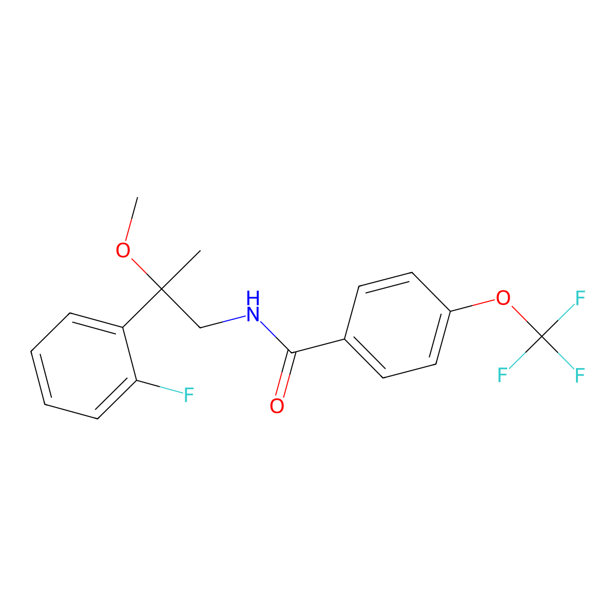 N-[2-(2-Fluorophenyl)-2-methoxypropyl]-4-(trifluoromethoxy)benzamide molecular structure, CAS 1797559-12-6