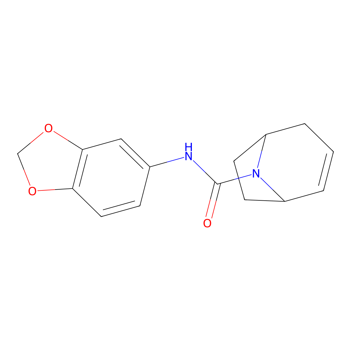 N-(2H-1,3-benzodioxol-5-yl)-8-azabicyclo[3.2.1]oct-2-ene-8-carboxamide molecular structure, CAS 1797559-27-3