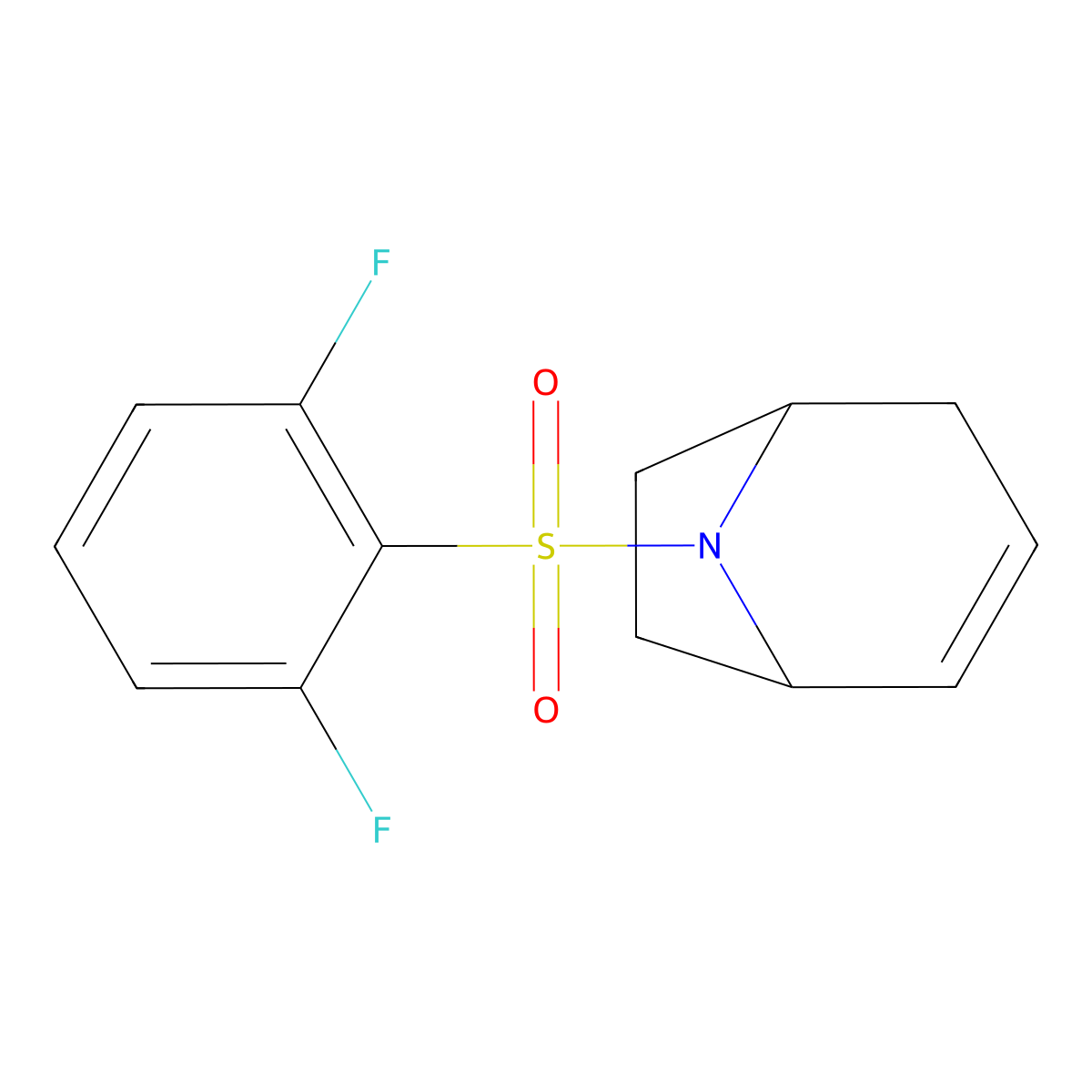 (1R,5S)-8-((2,6-difluorophenyl)sulfonyl)-8-azabicyclo[3.2.1]oct-2-ene molecular structure, CAS 1797559-39-7
