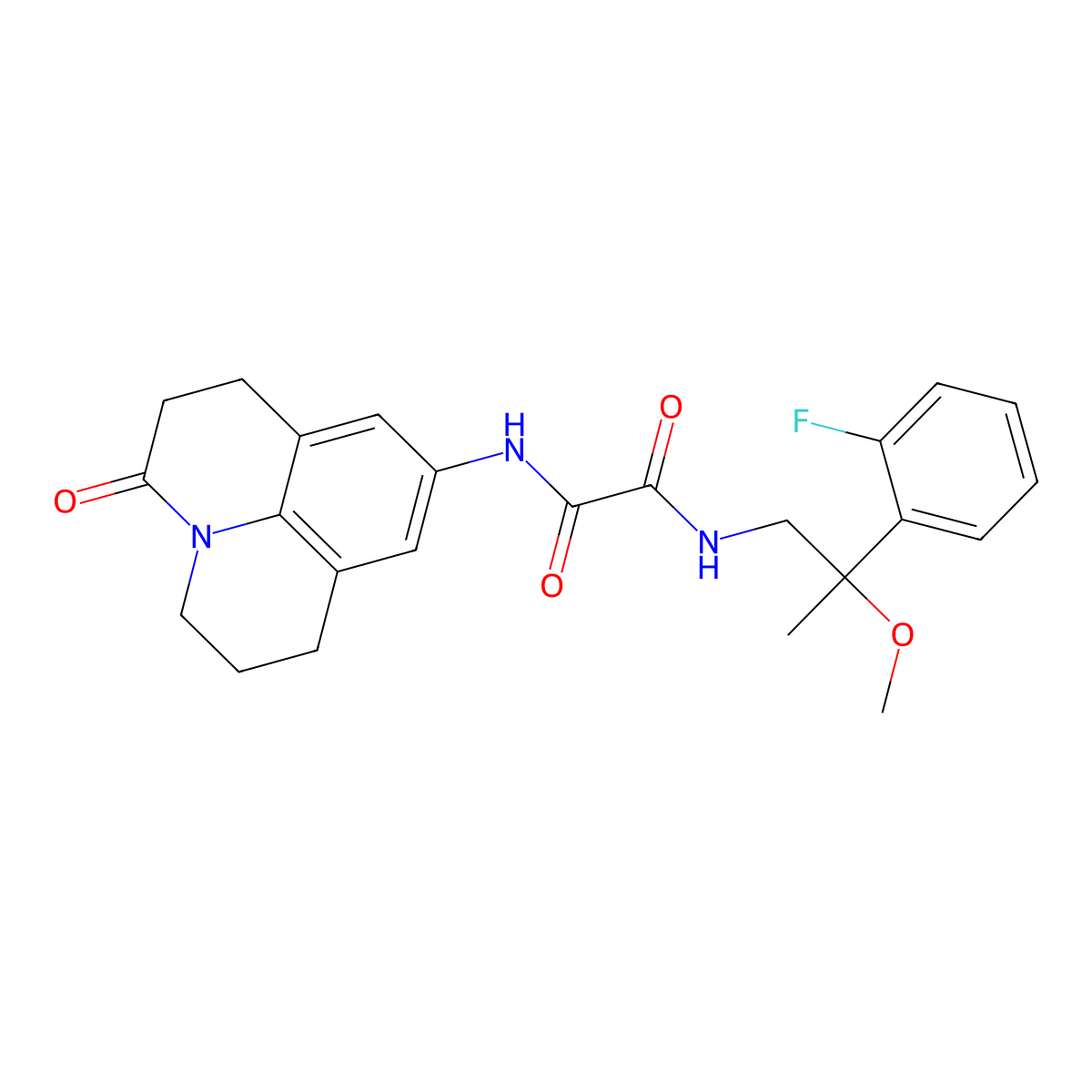 N'-[2-(2-fluorophenyl)-2-methoxypropyl]-N-{2-oxo-1-azatricyclo[7.3.1.0^{5,13}]trideca-5,7,9(13)-trien-7-yl}ethanediamide molecular structure, CAS 1797559-79-5