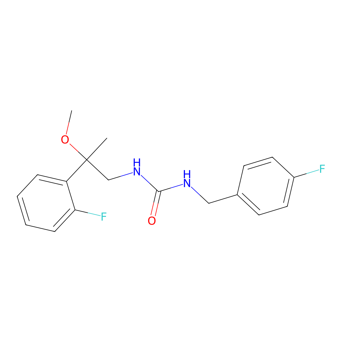 1-(4-Fluorobenzyl)-3-(2-(2-fluorophenyl)-2-methoxypropyl)urea molecular structure, CAS 1797559-98-8