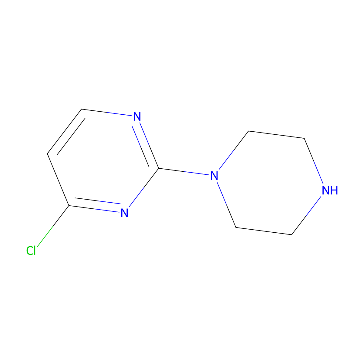 4-Chloro-2-(piperazin-1-yl)pyrimidine molecular structure, CAS 179756-90-2