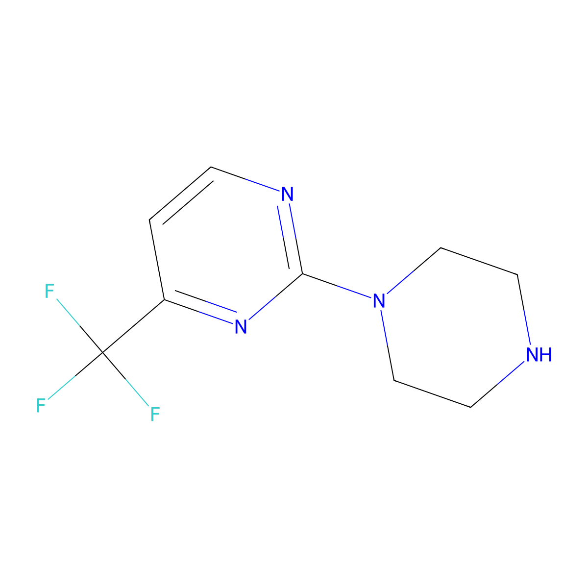 2-(Piperazin-1-yl)-4-(trifluoromethyl)pyrimidine molecular structure, CAS 179756-91-3