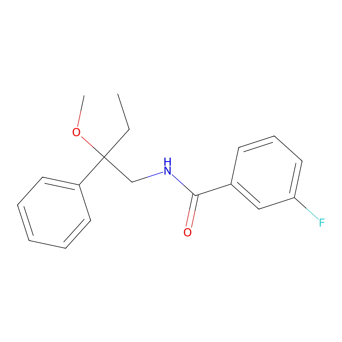 3-fluoro-N-(2-methoxy-2-phenylbutyl)benzamide molecular structure, CAS 1797560-18-9