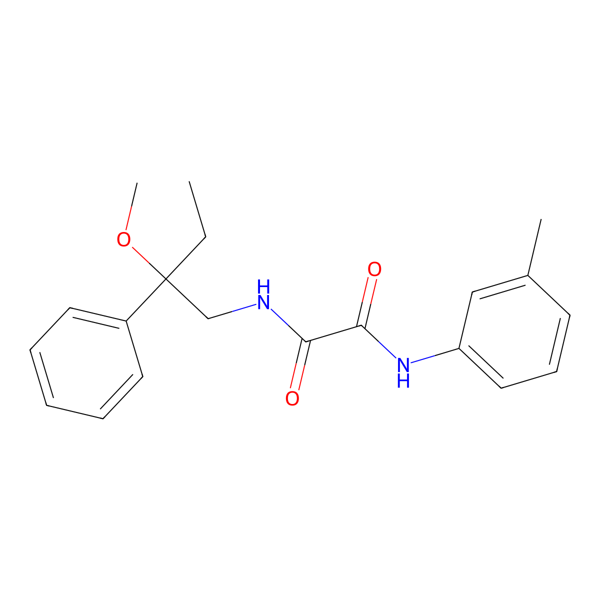 N1-(2-methoxy-2-phenylbutyl)-N2-(m-tolyl)oxalamide molecular structure, CAS 1797560-56-5