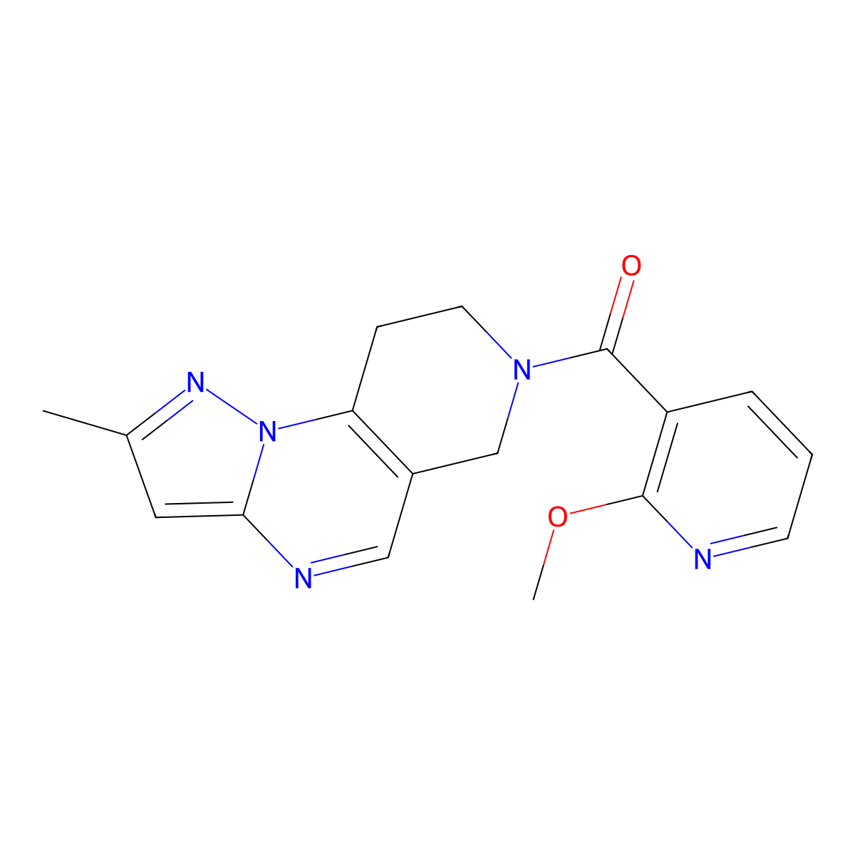 11-(2-Methoxypyridine-3-carbonyl)-4-methyl-2,3,7,11-tetraazatricyclo[7.4.0.0^{2,6}]trideca-1(9),3,5,7-tetraene molecular structure, CAS 1797560-90-7