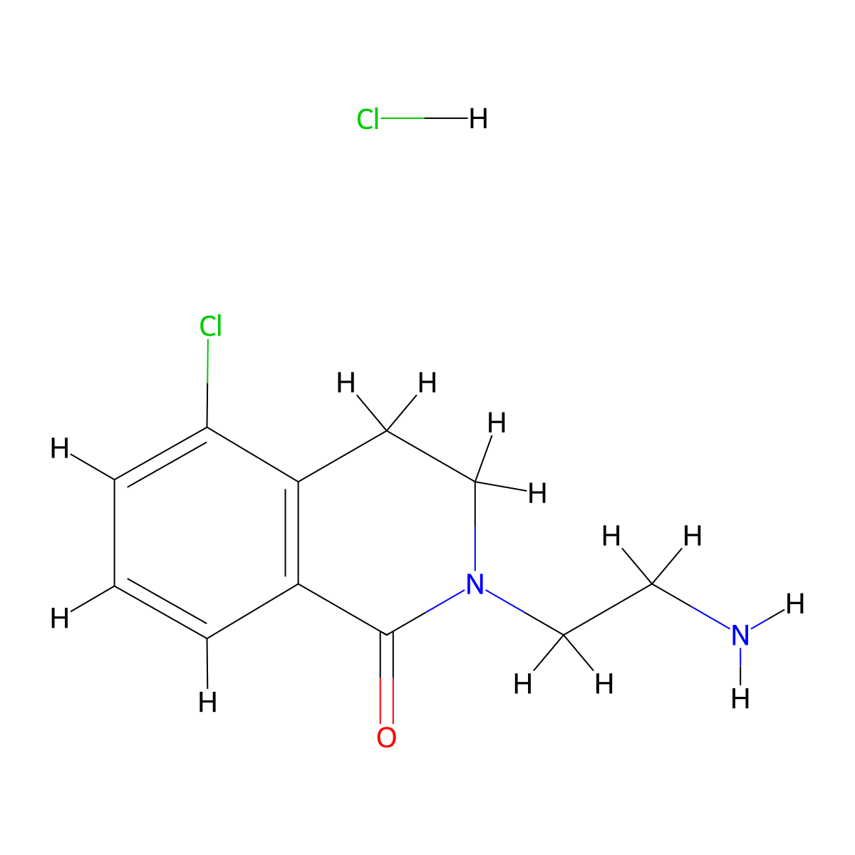2-(2-Aminoethyl)-5-chloro-1,2,3,4-tetrahydroisoquinolin-1-one hydrochloride molecular structure, CAS 1797561-16-0