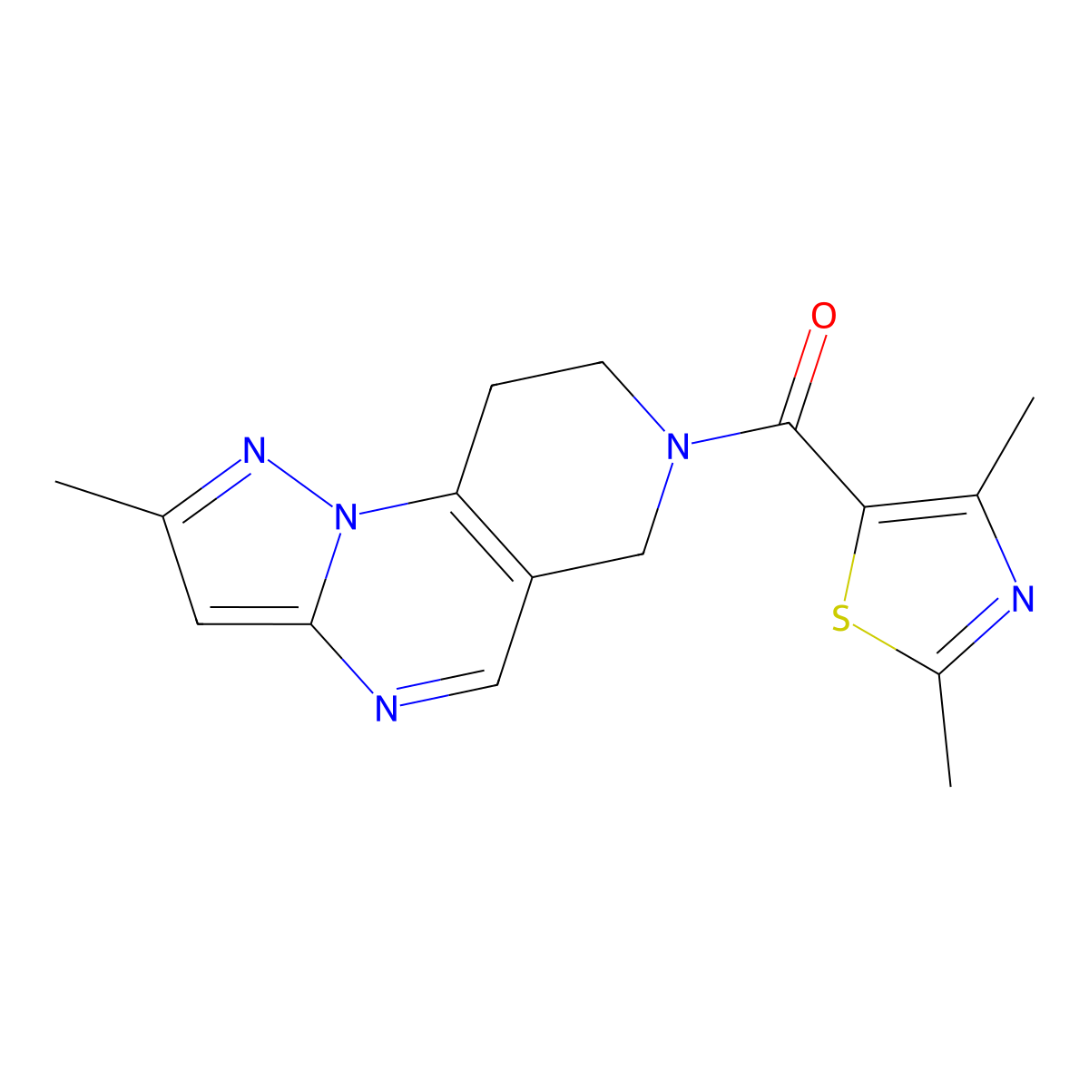 11-(2,4-Dimethyl-1,3-thiazole-5-carbonyl)-4-methyl-2,3,7,11-tetraazatricyclo[7.4.0.0^{2,6}]trideca-1(9),3,5,7-tetraene molecular structure, CAS 1797561-39-7